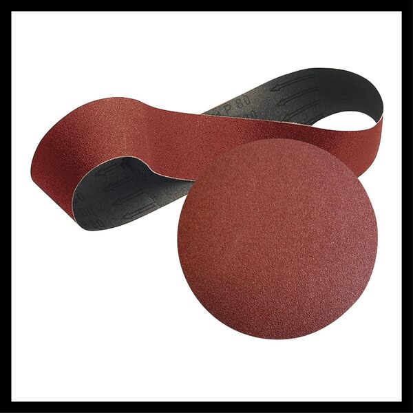 Einhell Ponceuse stationnaire TC-US 380 (380 W, vitesse de la bande 292 m/min, régime du disque 1 450 tours/min) Livré avec 1 bande de ponçage K80 et 1 disque abrasif K80