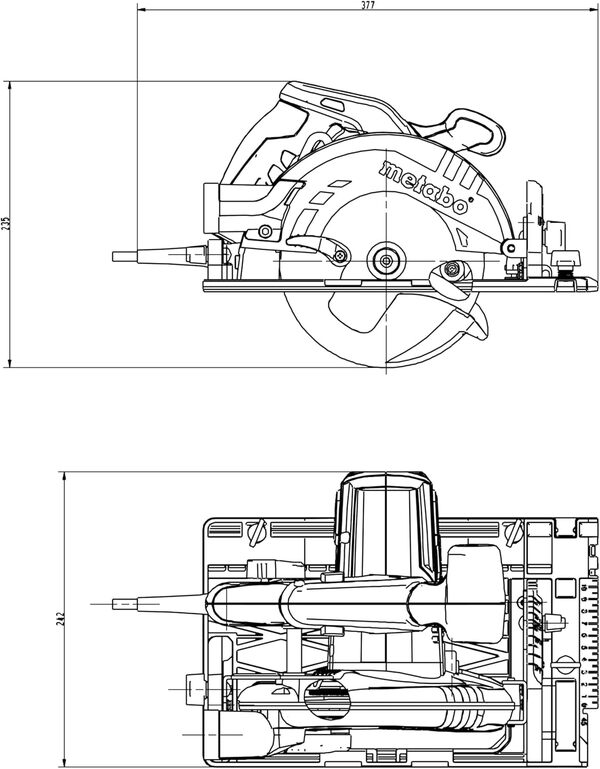Metabo KS 55 FS SET 4400 tr/min bleu, vert, rouge, acier inoxydable 1200 W