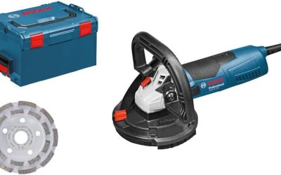 Test de la ponceuse à béton Bosch GBR 15 CAG : 1 500 W de puissance en action