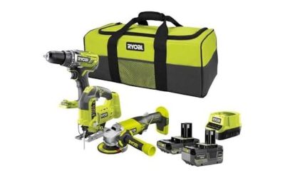 Test Ryobi : pack 3 outils avec perceuse, meuleuse, scie sauteuse