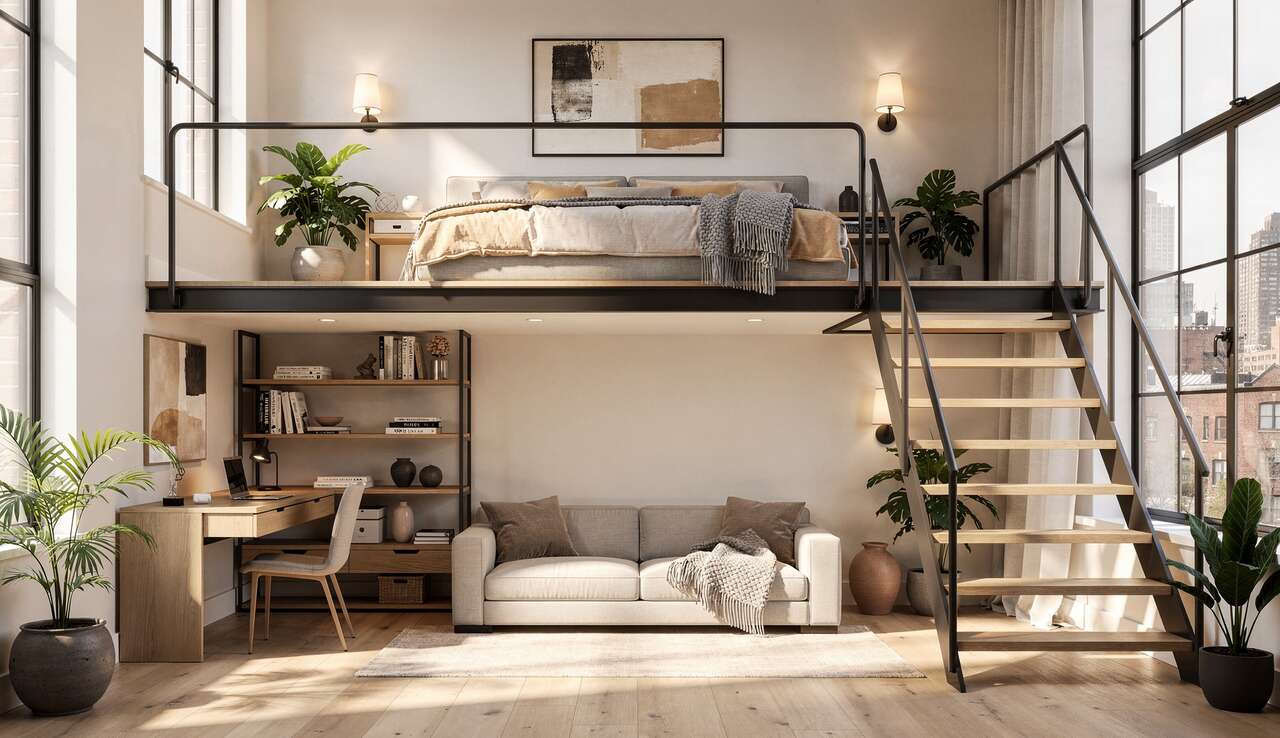 Id&eacute;es d&eacute;co pour une chambre mezzanine
