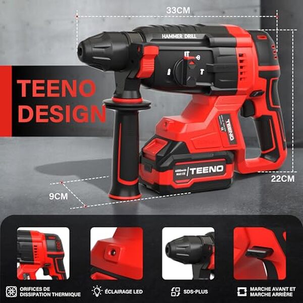 Découvrez notre analyse détaillée du marteau perforateur sans fil TEENO et comment il combine puissance et performance pour vos travaux de construction et rénovation.