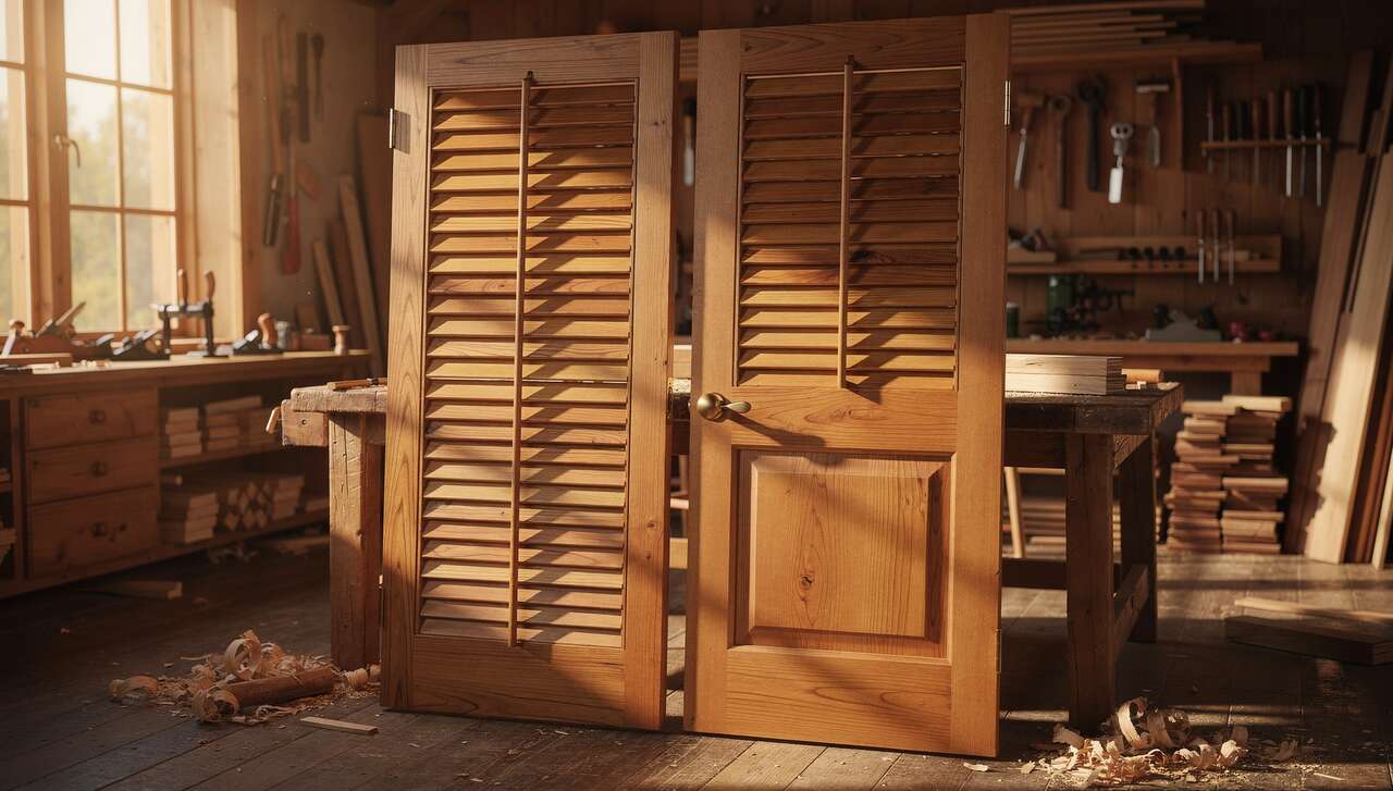 Volets et Portes d'Entrée : réalisations en Menuiserie