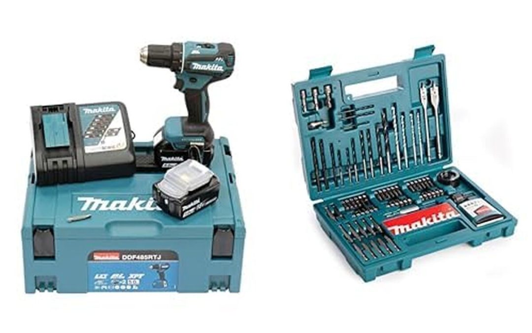 Test : perceuse visseuse Makita DDF485RTJ 18V avec accessoires 100 pièces