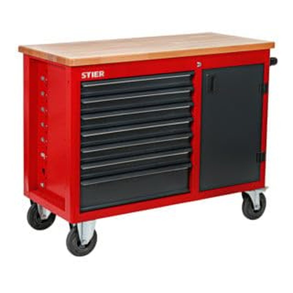 Test : établi mobile STIER, 7 tiroirs, 1 porte